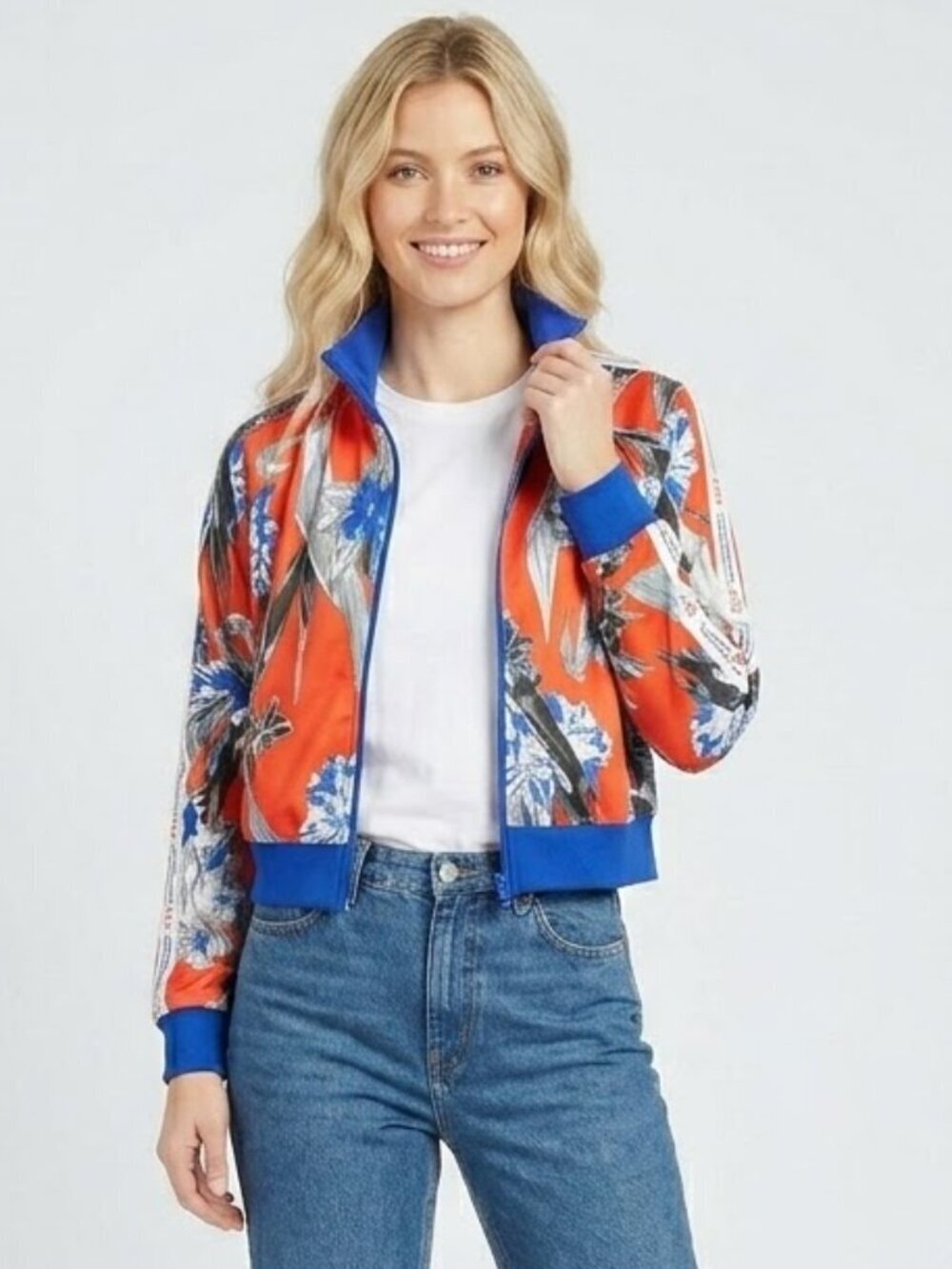 Nike Sportswear Hyper Femme Floral Cropped Full Zip Track Jacket Size S